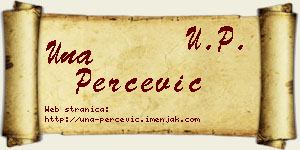 Una Perčević vizit kartica